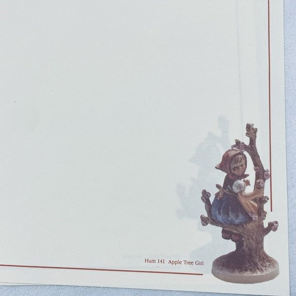 Vintage Hummel Stationary Hum # 141 Apple Tree Girl 3 Sheets & 2 Envelope Unused - Picture 3 of 13